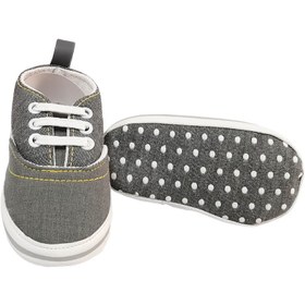 تصویر کفش نوزادی پسرانه طرح اسنوپی طوسی کوکالو Cocalo Cocalo Gray Snoopy Baby Boy Shoes