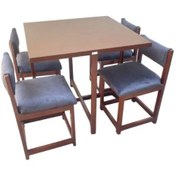 تصویر میز و صندلی ناهارخوری ۴ نفره گالری چوب آشنایی مدل ۰۰۶-P 