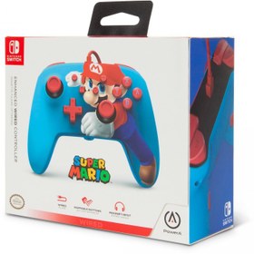 تصویر دسته نینتندو سوییچ مدل PowerA Enhanced طرح Super Mario PowerA Enhanced Wired Controller - Nintendo Switch - Super Mario