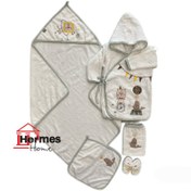 تصویر سرویس حوله نوزادی ۵ تیکه مادرکر MOTHERCARE مدل: CIRCUS KREM 