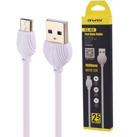 تصویر کابل میکرو یو اس بی فست شارژ Awei CL-61 2.5A 1m Awei CL-61 2.5A 1m Micro USB Cable