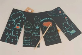 تصویر اسکراچ هنری رنگارنگ 