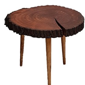 تصویر میز عسلی مدل صپرک متوسط چوبی روستیک 