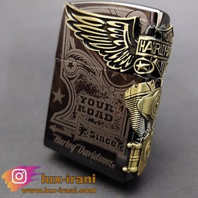 تصویر فندک هارلی دیویدسون طرح زیپو Harley Davidson lighter design zippo 