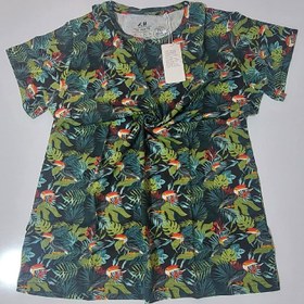 تصویر تیشرت نخ پنبه زنانه اچ اند ام قواره دار اصلی بنگلادشی T-shirt H&M