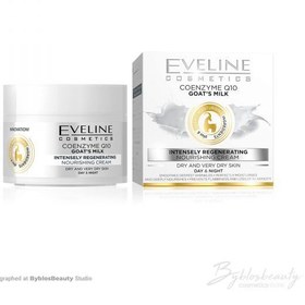 تصویر کرم روز و شب شیر بز مناسب کک و مک اولاین Eveline Eveline Goats Milk Intensely Regenerating and Nourishing Day & Night Cream 50ml / 1.76 fl.oz