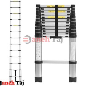 تصویر نردبان تلسکوپی یکطرفه سایز های مختلف 