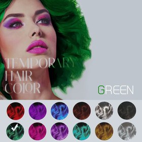 تصویر اسپری مو رنگی پرفکت شماره 09 سبز green (150 میل) Perfect green Temporary Hair Color Spray NO.09-150ml