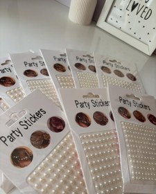 تصویر نگین چسبی مو طرح مروارید 