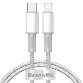 تصویر کابل تبدیل USB-C به لایتنینگ باسئوس Baseus مدل HighDensity طول 2متر 