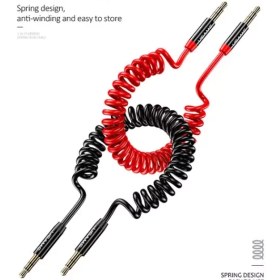 تصویر کابل انتقال صدا یوسامز Usams US-SJ256 Spring AUX Cable 1.2m 