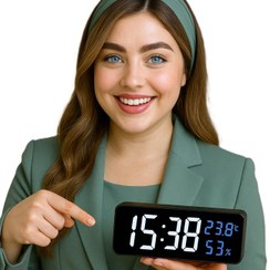 تصویر ساعت دیواری و رو میزی دیجیتال LED مدل 3818 
