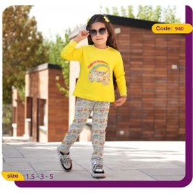 تصویر بلوز شلوار دخترانه طرح رنگین کمان کد 940 Blouse pants for girls 948