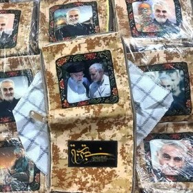 تصویر جامهری زیپی باتصاویر رهبری وسردار وشهدا طرح چریکی تکفروشی وعمده در بسته100عددی 