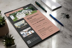 تصویر دانلود فایل لایه باز تراکت املاک و مستغلات Real Estate Flyer 