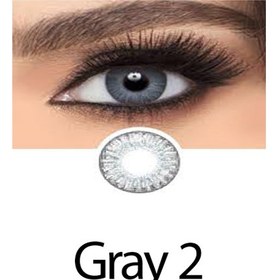 تصویر لنز رنگی چشم طوسی لاکی لوک مدل Gray 2 
