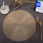 تصویر زیر بشقابی طلایی گرد 