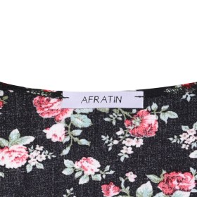 تصویر پیراهن گل سرخ 9599 مشکی 