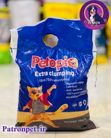 تصویر خاک بستر گربه پتوپبا مدل Extra Clumping Petopia - Extra Clumping