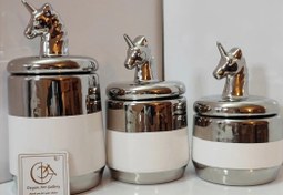 تصویر بانکه سه تایی درب اسبی نقره ای Silver Horse Door Triple Bank