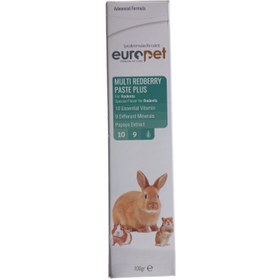 تصویر خمیر مولتی ویتامین ردبری جوندگان یوروپت Europet Multi Redberry Paste Plus وزن 100 گرم 