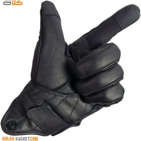 تصویر دستکش موتور سواری چرم پروتکشن دار زمستانی K64 K64 Winter Impact Leather Motorcycle Gloves