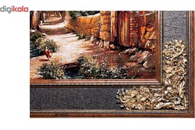 تصویر تابلو فرش ماشینی شاهکار صفویه طرح کوچه‌ باغ کد tm005 