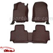 تصویر کفپوش پنج بعدی مدل چرم گلدوزی برای خودرو تویوتا کرولا کراس 2024 