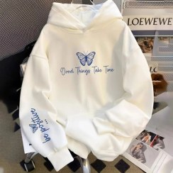 تصویر هودی پروانه ای مینیمال 