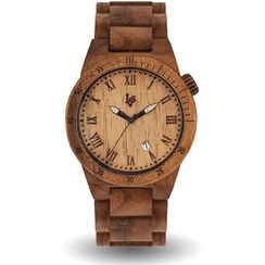 تصویر ساعت مچی مردانه مدل Chiyan تک تقویم چوب گردو 