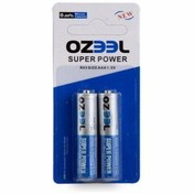 تصویر باتری نیم قلمی اوسل مدل Super Power بسته 2 عددی Ozeel Super Power AAA Battery Pack of 2