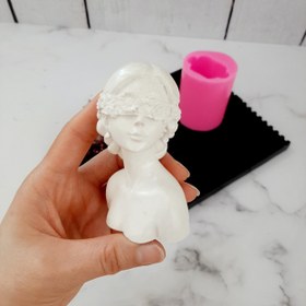 تصویر قالب شمع مدل دختر ناتالی Silicone candle mold