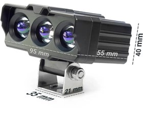 تصویر پروژکتور سه لنز درجه یک دو رنگ (جفت) 