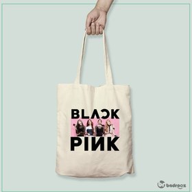 تصویر کیف خرید کتان Black Pink 