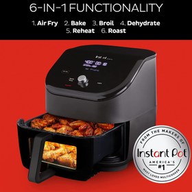 تصویر سرخ کن اینستنت مدل INSTANT Vortex Plus Clear Cook 6 AFB6112SS INSTANT Fryer Vortex® Plus Clear Cook 6