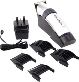 تصویر ماشین اصلاح موی برقی حرفه‌ای با تیغه‌های نقره‌ای/مشکی برند dingling Professional Electric Hair Clipper With Blades Silver/Black