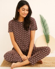 تصویر تیشرت شلوار زنانه نخ پنبه - کد 