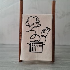 تصویر نردبان دکوراتیو و دستمال تکست 