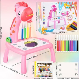 تصویر سوپرگراف ست پروژکتور نقاشی زرافه 