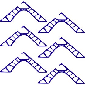 تصویر هنگر لباس آبی پک شش عددی 