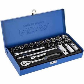 تصویر مجموعه25 عددی سری بکس و آچار NTS-7400نووا Box-wrench-Set25Pcs-NTS-7400-nova