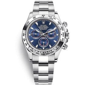 Silver and blue top rolex