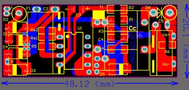 تصویر فایل pcb آلتیوم درایور ال ای دی 8-12 وات ایزوله 