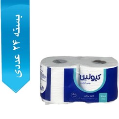 تصویر دستمال توالت 2 قلو سفید کیولین_کارتن 24 عددی 