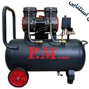 تصویر کمپرسور باد پی ام مدل TM30 ظرفیت ۳۰ لیتر بدون روغن سایلنت 