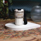 تصویر تراول ماگ سیتارایوری پلنگی خال قهوه ایی ( ارسال رایگان ) 