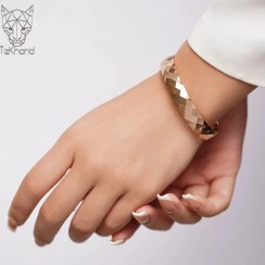 تصویر دستبند النگویی ژوپینگ سیلوز siloz bangle bracelet gold xuping