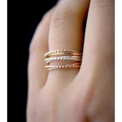 تصویر انگشتر نقره مینیمال R0137 