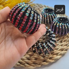 تصویر گیره چنگکی نگین دار طیفی 18 ردیفه Jeweled claw clip 2