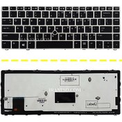 تصویر کیبورد لپ تاپ اچ پی مدل ELITEBOOK FOLIO 9470M مشکی نقره ای 